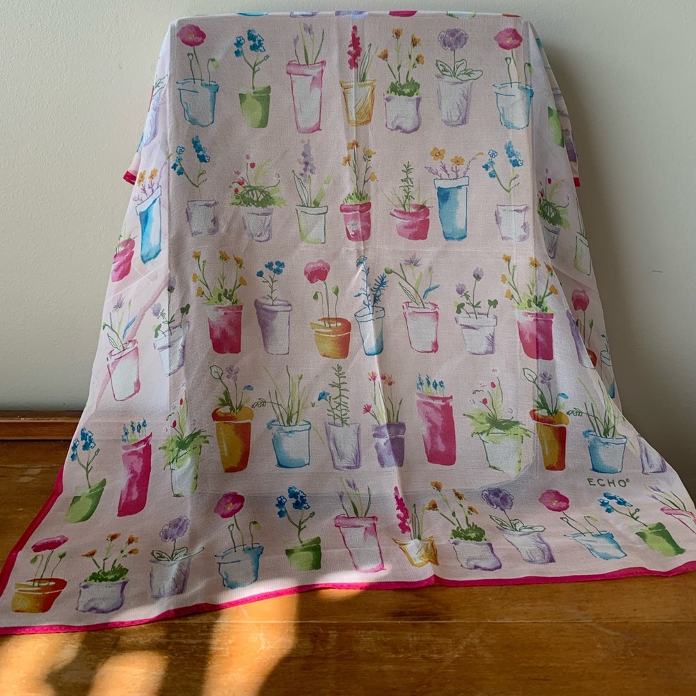 Vintage Echo Silk Head and Neck Scarf